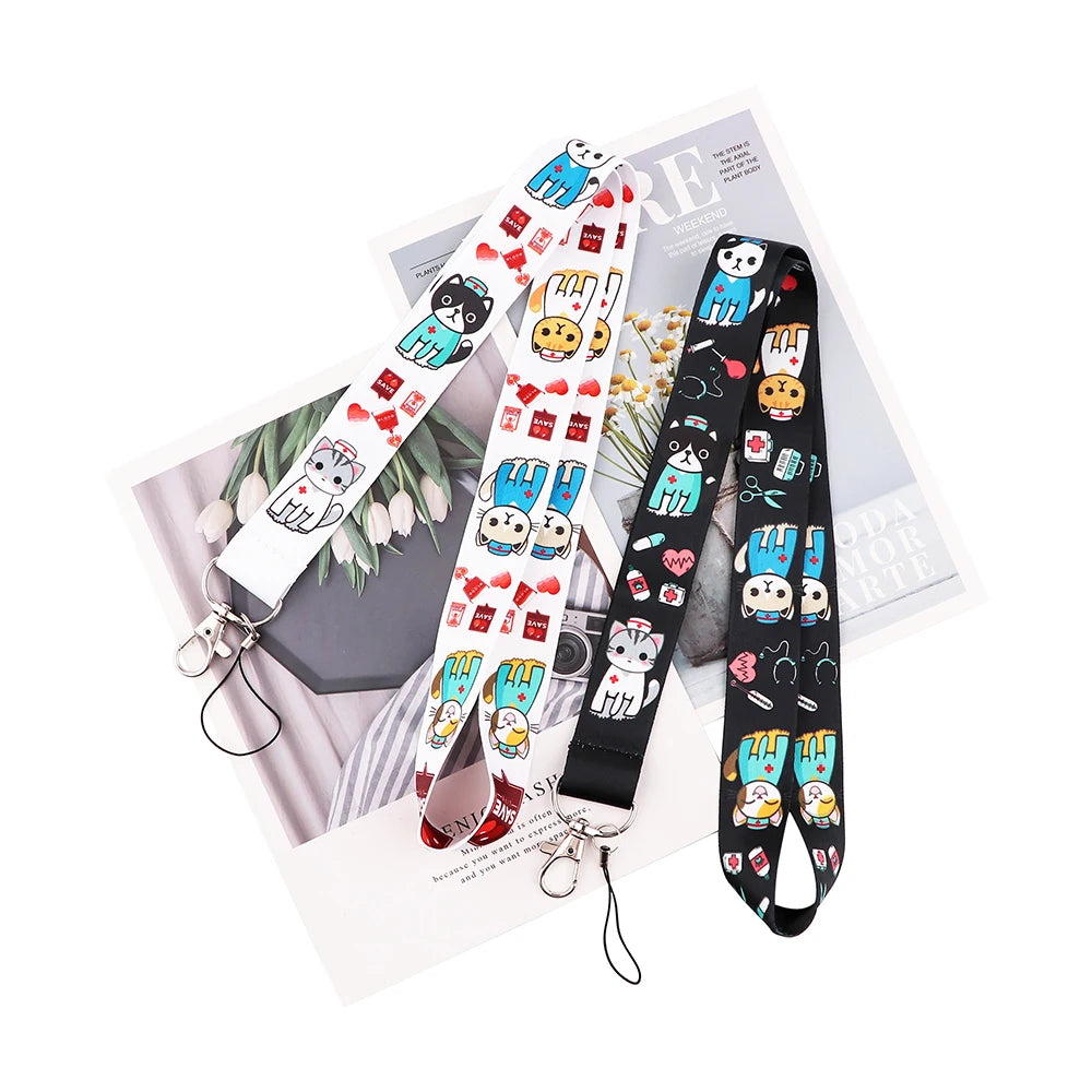 Doctors Nurses Credential Holder Medical Style Lanyards for Key Neck Strap For Card Badge Gym Keychain Keyring Accessories Gifts