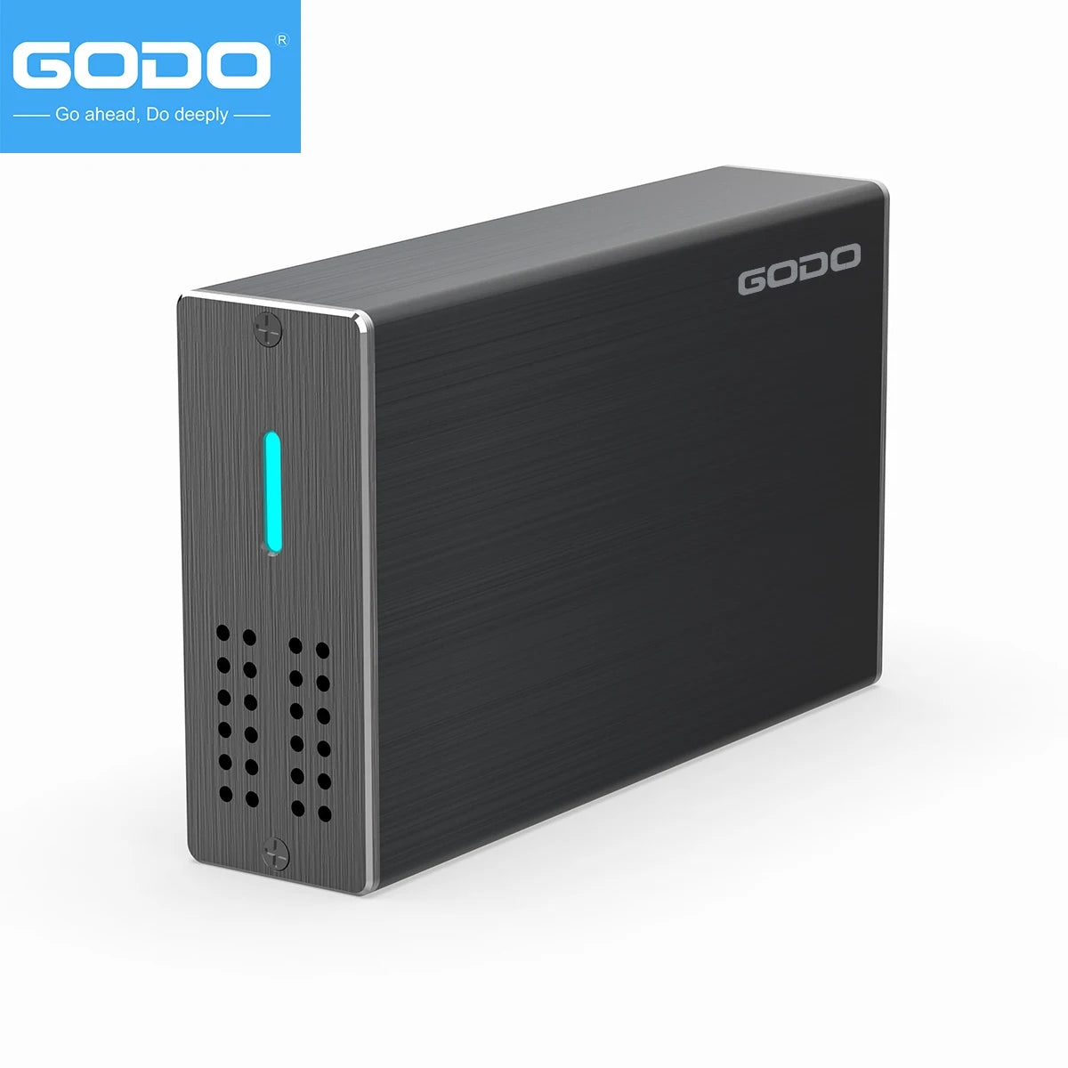 GODO 2.5" SATA Dual Bay RAID Hard Drive Enclosure USB3.0 SSD HDD External Array Box Support RAID/JBOD Disk Array Enclosure