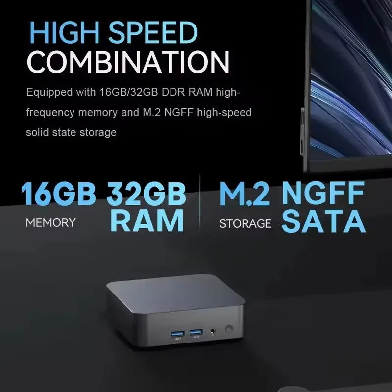 New 2026 MINI PC Windows 11 Pro Core i9 10980HK 32GB RAM 1TB 2TB SSD WIFI 6 BT5.2 4K HD Mini Gaming Office Study Pc
